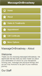 Mobile Screenshot of massageonbroadway.com
